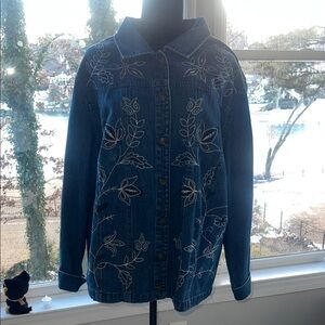 VTG Liz & Me Embroidered Denim Jacket plus size 22/24-W